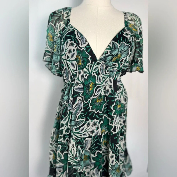 NWT BAND OF THE FREE Emerald Maisie Floral Mini Dress Size Small - Picture 5 of 16